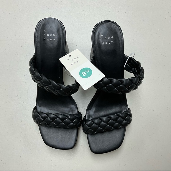 Women Black Tiana Mule Heels - A New Day Size: 8.5 - Picture 2 of 10